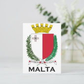 MALTA - embleem/wapen/symbool/vlag Briefkaart (Staand voorkant)