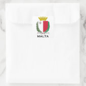 MALTA - embleem/wapen/symbool/vlag Vierkante Sticker (Tas)