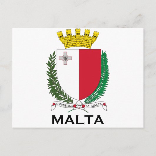 MALTA - emblem/coat of arms/symbol/flag Briefkaart (Voorkant)