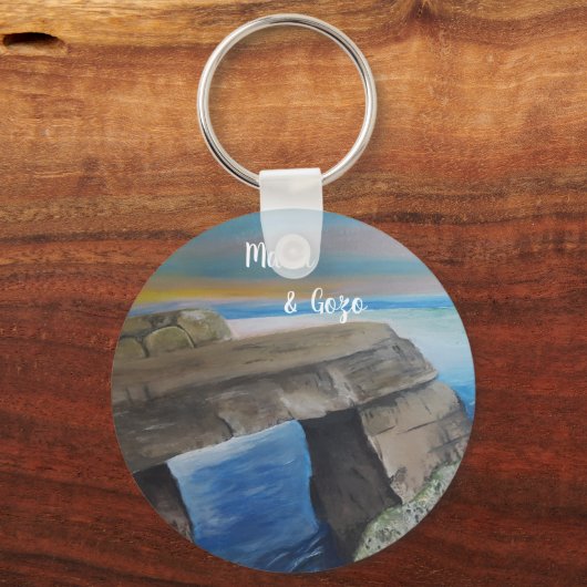 Malta en Gozo souvenir Button Sleutelhanger (Voorkant)