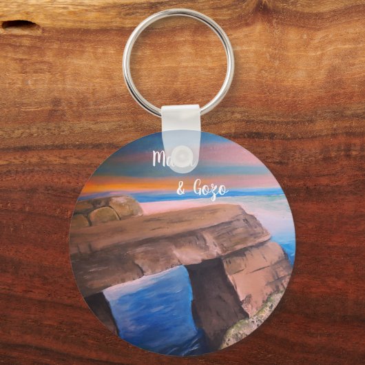 Malta en Gozo souvenir Button Sleutelhanger (Voorkant)