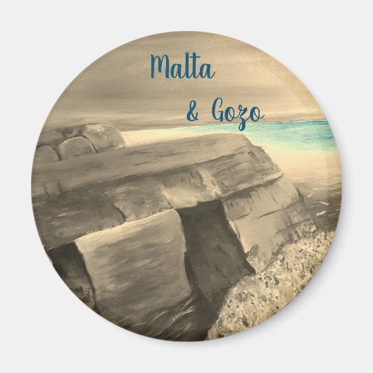 Malta en Gozo souvenir Magnet (Voorkant)
