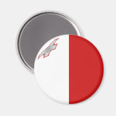 Malta Fisheye Vlag Magneet (Voorkant / Achterkant)