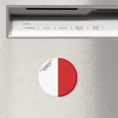 Malta Fisheye Vlag Magneet (Insitu (Vaatwasser))