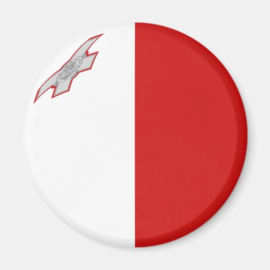 Malta Fisheye Vlag Magneet (Voorkant)