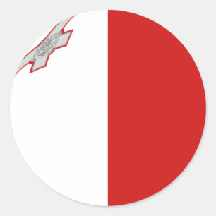 Malta Fisheye Vlag Sticker