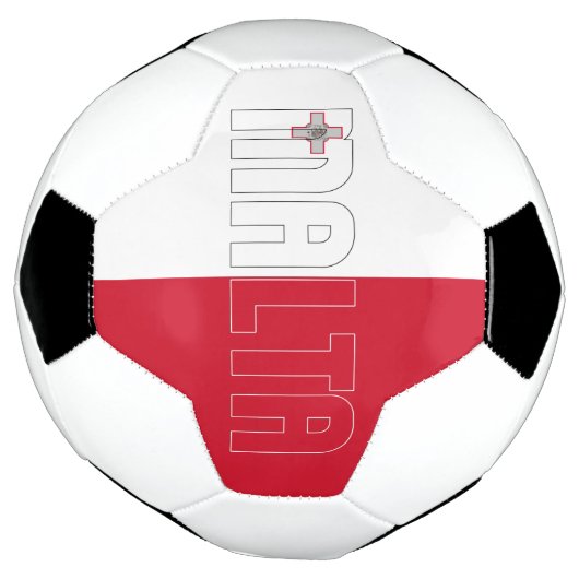 Malta Flag Bicolor Patriotic  Voetbal (Gedraaid)