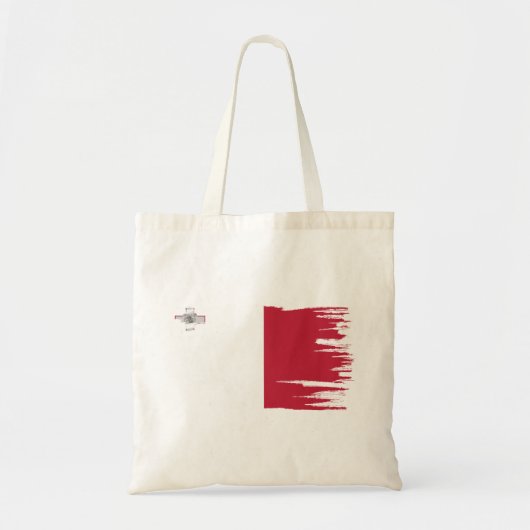 Malta Flag Brush Art Tote Bag (Voorkant)