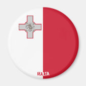 Malta Flag Charming Patriotic Magneet (Voorkant)