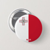 Malta Flag Charming Patriotic Ronde Button 5,7 Cm (Voorkant /achterkant)