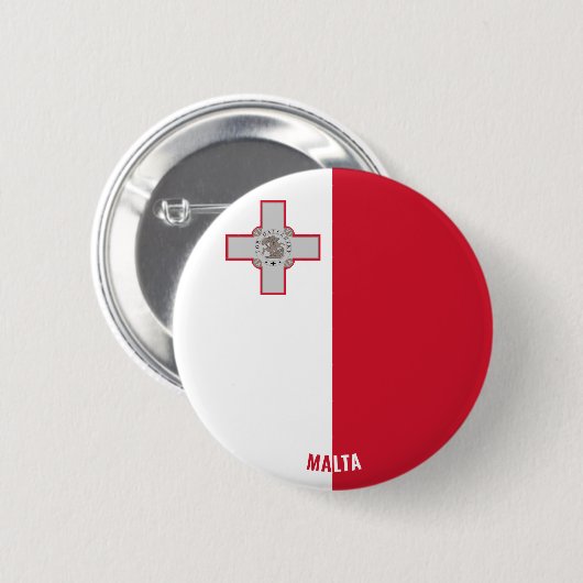 Malta Flag Charming Patriotic Ronde Button 5,7 Cm (Voorkant /achterkant)