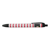 Malta Flag Cute Patriotic Zwarte Inkt Pen (Bovenkant)