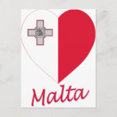 Malta Flag Heart Briefkaart (Voorkant)
