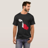 Malta flag in Malta outline Malta T-shirt (Voorkant volledig)