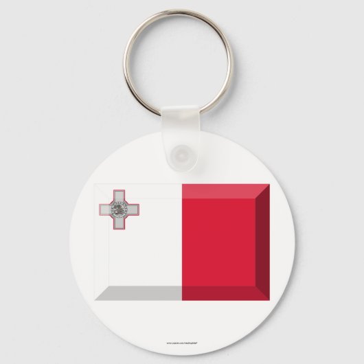 Malta Flag Jewel Sleutelhanger (Voorkant)