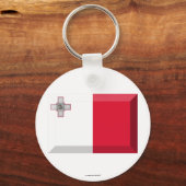 Malta Flag Jewel Sleutelhanger (Voorkant)