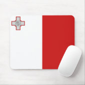 Malta Flag Mousepad Muismat (Met muis)
