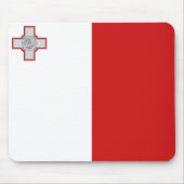 Malta Flag Mousepad Muismat (Voorkant)