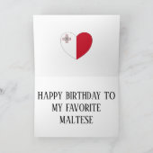 Malta Flag Patriotic Birthday Kaart (Binnen)