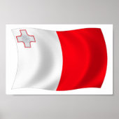 Malta Flag Poster Print (Voorkant)