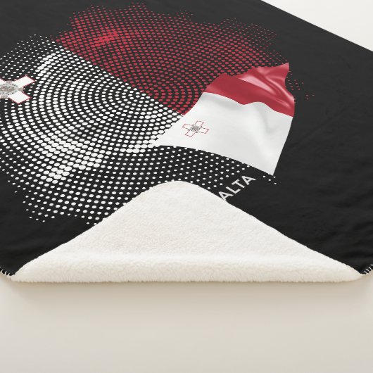 Malta flag sherpa deken (3/4)