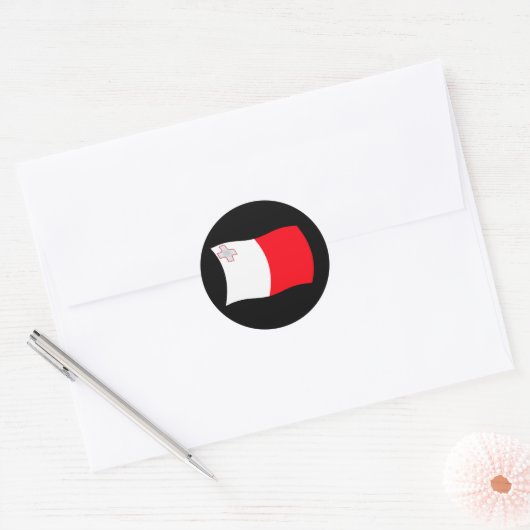 Malta Flag Sticker (Envelop)