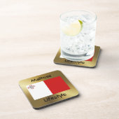 Malta Flag+Text Onderzetter (Rechterzijde)