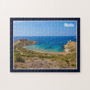 Malta Ghajn Tuffieha Baai Middellandse Zee Eiland Legpuzzel