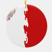 Malta Gnarly Flag Keramisch Ornament (Achterkant)