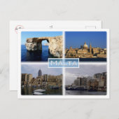 Malta - Gozo Mt Azure Window - La Valletta - Briefkaart (Voorkant / Achterkant)