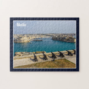 Malta Grand Harbour van Valletta Saluting Battery Legpuzzel