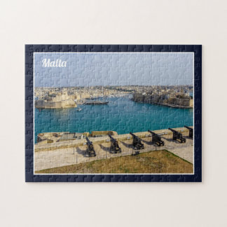 Malta Grand Harbour van Valletta Saluting Battery Legpuzzel