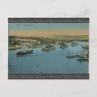 Malta - Grand Harbour, Vintage Briefkaart