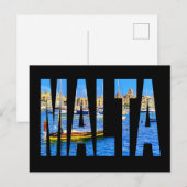 Malta Grote Haven Birgu Briefkaart (Voorkant / Achterkant)