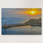 Malta Harbour Sunset. Jigzaag Puzzle Legpuzzel (Horizontaal)