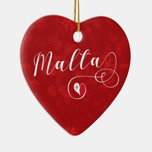 Malta Heart, kerstboomversiering, Maltees Keramisch Ornament (Rechts)