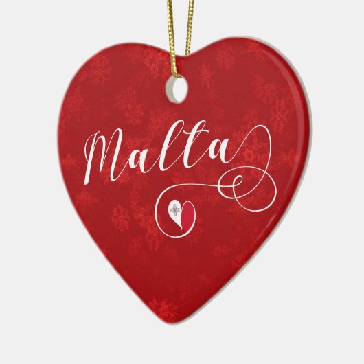 Malta Heart, kerstboomversiering, Maltees Keramisch Ornament (Links)