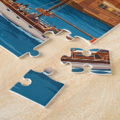 Malta Illustratie Reis Kunst Vintage Legpuzzel (Zijkant)