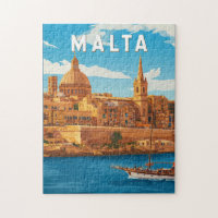 Malta Illustratie Reis Kunst Vintage