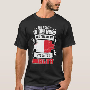 Malta in mijn hoofd t-shirt
