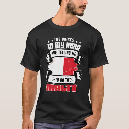 Malta In Mijn Hoofd T-shirt (Voorkant)