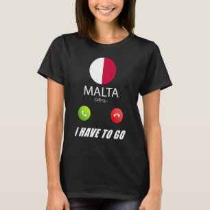 Malta is de vlag van het land waar het land is gev t-shirt