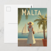 Malta jaren 50 vintage briefkaart (Voorkant / Achterkant)