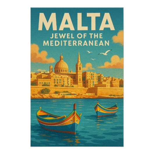 MALTA – JUWEEL VAN DE MIDDELLANDSE ZEE PERFECT POSTER (Voorkant)