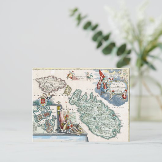 Malta - kaart 1720 (Staand voorkant)