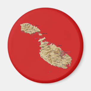 Malta Kaart Magneet