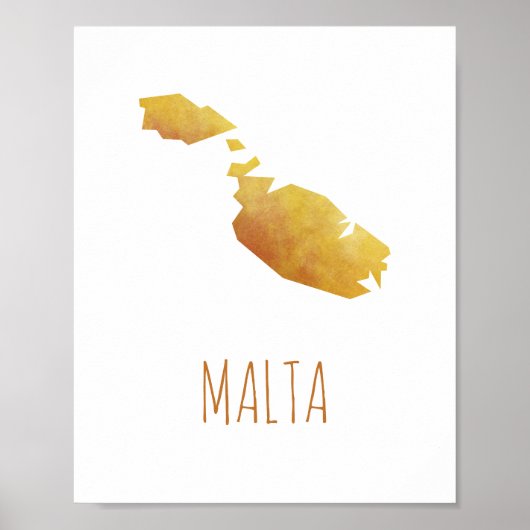 Malta-kaart Poster (Voorkant)