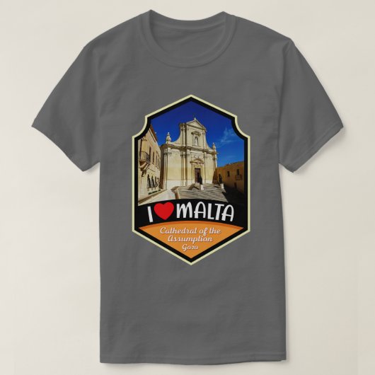 Malta Kathedraal van de veronderstelling Gozo T-shirt (Design voorkant)
