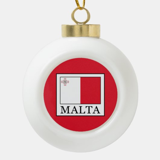 Malta Keramische Bal Ornament (Voorkant)
