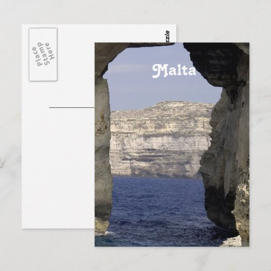 Malta kust briefkaart (Voorkant / Achterkant)